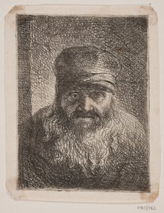Alter bärtiger Mann. Brustbild en face von W.A. Müller