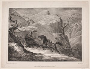 Eine Szene vom Übergang des Mont St. Bernard von WIlhelm Heuer