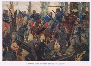 Der Angriff der französischen leichten Kavallerie bei Lassigny