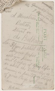 Postkarte an den Herausgeber des Liverpool Weekly Courier, 14. August 1918 von W. Dawson