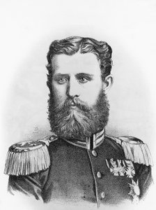 Porträt von Prinz Leopold von Hohenzollern-Sigmaringen (1835-1905), preußischer Kandidat für den spanischen Thron, Gravur