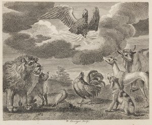 Der Adler und die Versammlung der Tiere