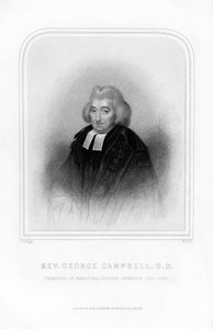 George Campbell, schottischer Aufklärungsphilosoph, 1870