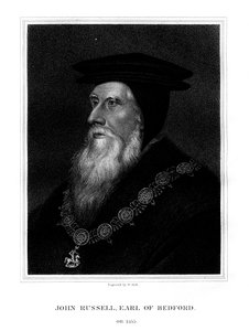 John Russell, 1. Earl of Bedford, englischer königlicher Minister, 1825 von W. Holl