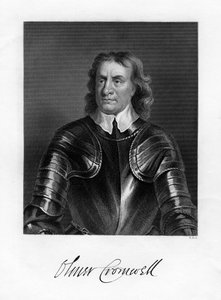Oliver Cromwell, englischer Soldat und Staatsmann, 19. Jahrhundert von W. Holl