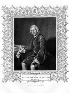 William Pitt, 1. Earl of Chatham, britischer Whig-Staatsmann, 19. Jahrhundert von W. Holl