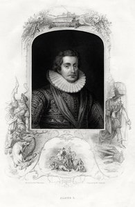 James I., König von England und Schottland, 1860 von W. J. Edwards
