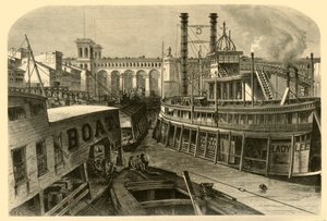 Das Hochwasser in St. Louis, 1874 von W. Roberts