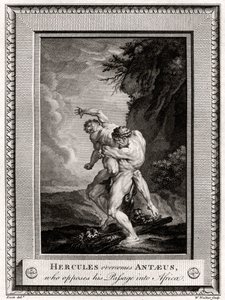 Herkules überwindet Antäus, der seinen Durchgang nach Afrika verhindert, 1775