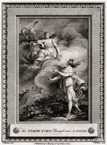Die Nymphe Echo, in einen Klang verwandelt, 1774 von W. Walker