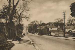 Wo die römische Straße nach Dover den Shooters Hill hinter Blackheath kreuzt, um 1935