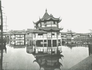 Einer der öffentlichen Teegärten, Shanghai, China, 1895 von W and S Ltd