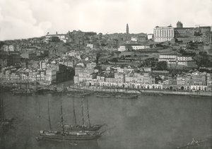 Panorama der Stadt Porto, Portugal, 1895