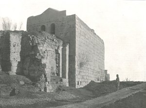 Turm, von dem St. Paul in einem Korb herabstieg, Damaskus, Osmanisches Syrien, 1895