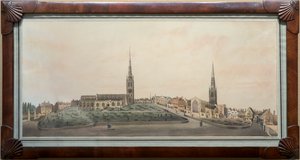 Ein Panoramablick auf die Stadt Coventry