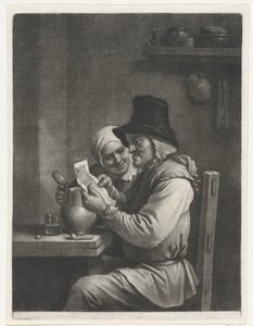Brief lesender Mann und Frau von Wallerant Vaillant