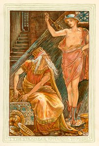 Der Fremde erscheint Midas von Walter (after) Crane