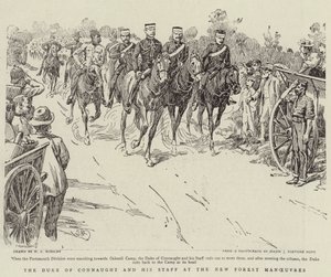 Der Herzog von Connaught und sein Stab bei den Manövern im New Forest von Walter Charles Horsley