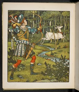 Illustration für die Geschichte, die Hirschkuh im Wald