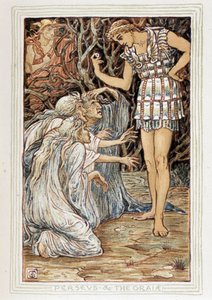 Perseus und die Graia (Böotien, Griechenland) - Er trifft drei alte Frauen (Hexen?) - in 