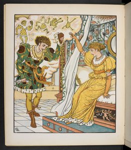 Die Königstochter und der Frosch von Jakob und Wilhelm Grimm (Lithographie)