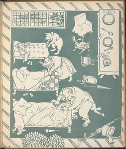 Die drei Bären, die ihre Betten machen von Walter Crane