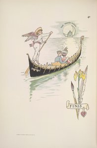Die Hochzeitsreise. Das Paar in einer Gondel von Walter Crane