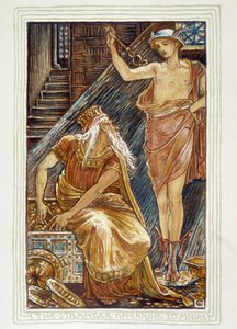 Der Fremde erscheint Midas (Hermes erscheint vor Midas) - in „A Wonder Book for Girls and Boys: Hawthorne“ von Walter Crane