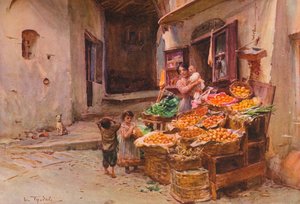 Ein Obststand in San Remo, c1900 1913 von Walter Frederick Roofe Tyndale