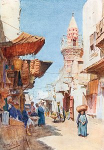 Straße abseits des Suk Ez-Zalat, Kairo von Walter Frederick Roofe Tyndale