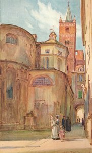 Die romanische Kirche in Albenga, ca. 1910, 1912
