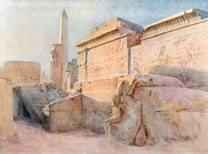 Das Heiligtum von Karnak (Farblitho)
