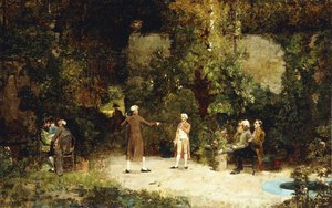 Die Fechtstunde, ca. 1879