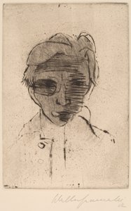 Düsteres Gesicht, Selbstporträt, 1922
