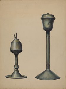 Zwei Öllampen, ca. 1938