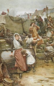 Katastrophenszene in einem kornischen Fischerdorf, 1889 von Walter Langley