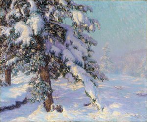 Schneebeladen von Walter Launt Palmer