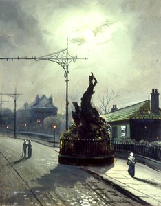 Die Original-Eiche bei Nacht, in Headingley von Walter Linsley (attr. to) Meegan
