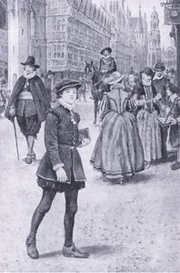 Herrick reitet die Cheapside hinunter, Illustration aus My Magazine von Walter Paget