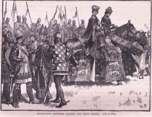Interview zwischen Becket und König Heinrich AD 1169 von Walter Paget