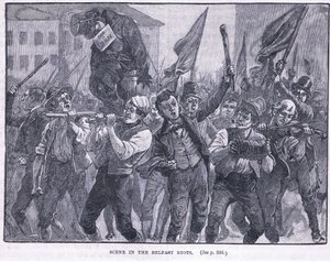 Szene bei den Belfast-Unruhen 1864 n. Chr. von Walter Paget