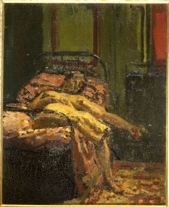 Mädchen auf einem Bett, Mornington Crescent
