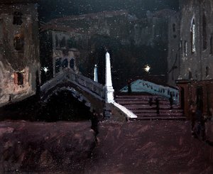 Ponte delle Guglie sul Cannaregio (Nachtansicht, Venedig) um 1896 von Walter Richard Sickert