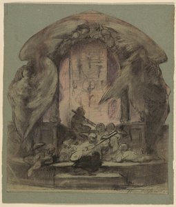 Design für eine bemalte Wanddekoration von Walter Shirlaw