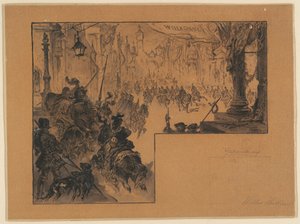 Illustration des triumphalen Rückkehrs der deutschen Armee nach dem Deutsch-Französischen Krieg
