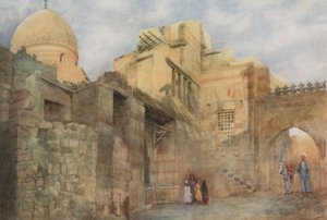 Altes Tor einer Ruinenmoschee in der Nähe von Bab-el-Wazir, Kairo