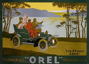 Werbung für Orel-Autos von Walter Thor