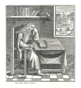Der Einsiedler von Grub Street. Aus einem Bild veröffentlicht von Richardson, 1878