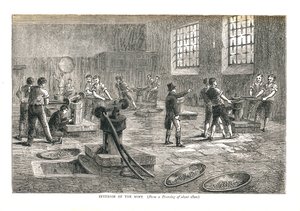 Das Innere der Münzstätte, nach einer Zeichnung von ca. 1800, 1878