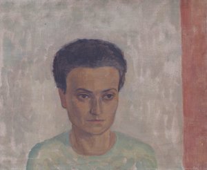 Frau S. Schönberger in grüner Bluse von Walther Gamerith